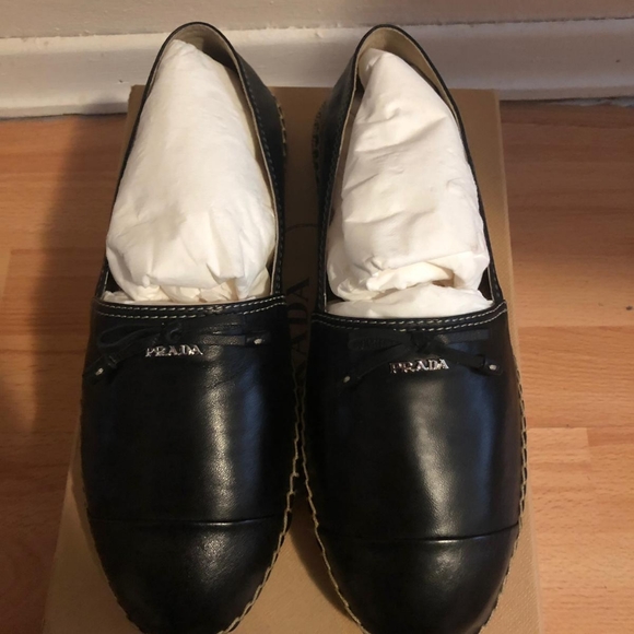 [SOLD] BNIB Prada Leather Espadrilles Size 39.5 - Picture 4 of 8